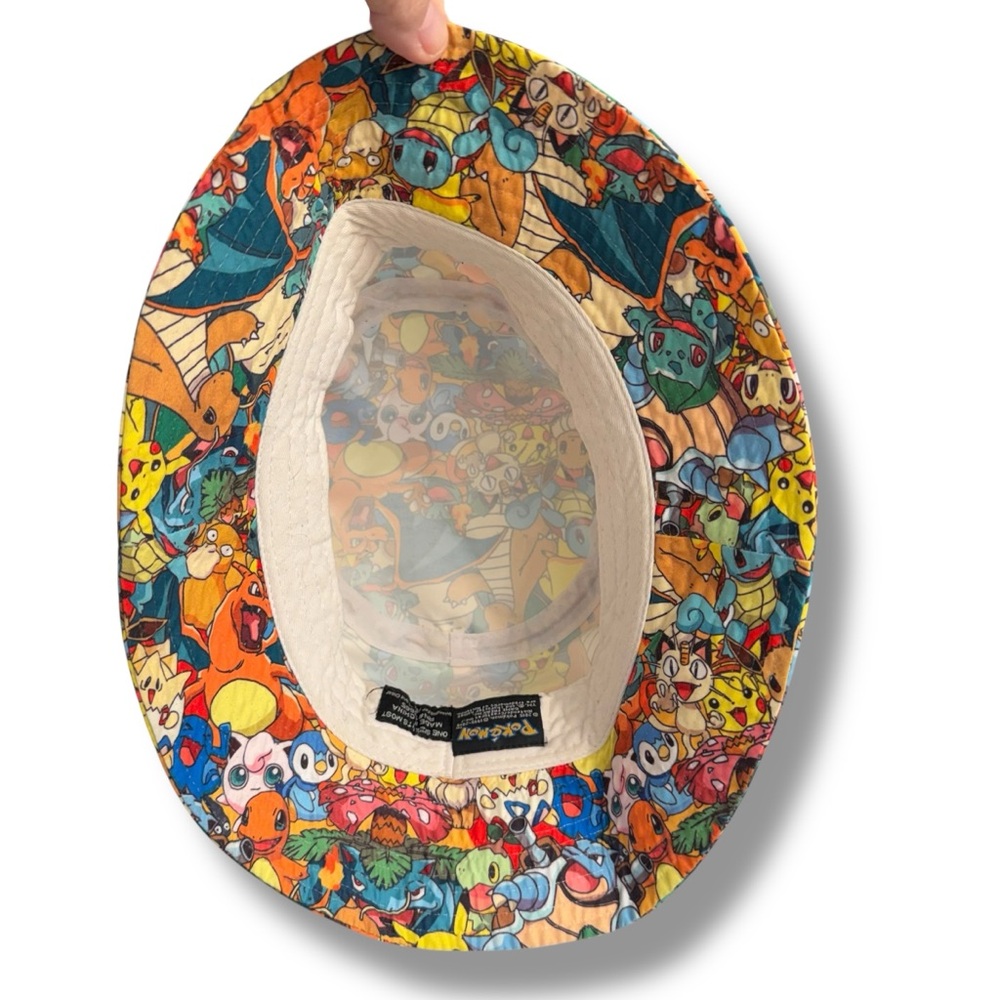 2015 Pokemon Bucket Hat All Over Print RN # 115665 One Size Fits All - Picture 8 of 10